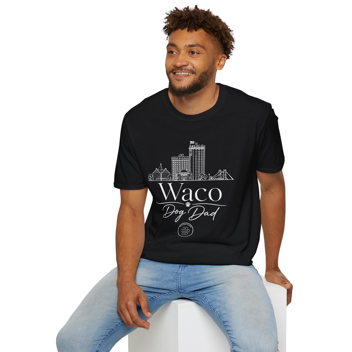 Waco Skyline T-Shirt — 'Waco Dog Dad' Graphic Tee