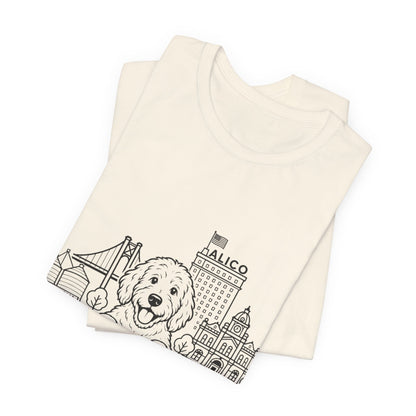 Keep Waco Wagging Doodle Edition — Doodle and Waco skyline artwork, packaging or scale reference