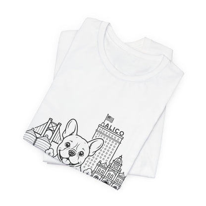 Keep Waco Wagging Frenchie Edition — Frenchie and Waco skyline artwork, packaging or scale reference