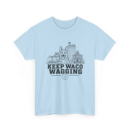 Keep Waco Wagging T-Shirt — Waco Landmark Dog Tee