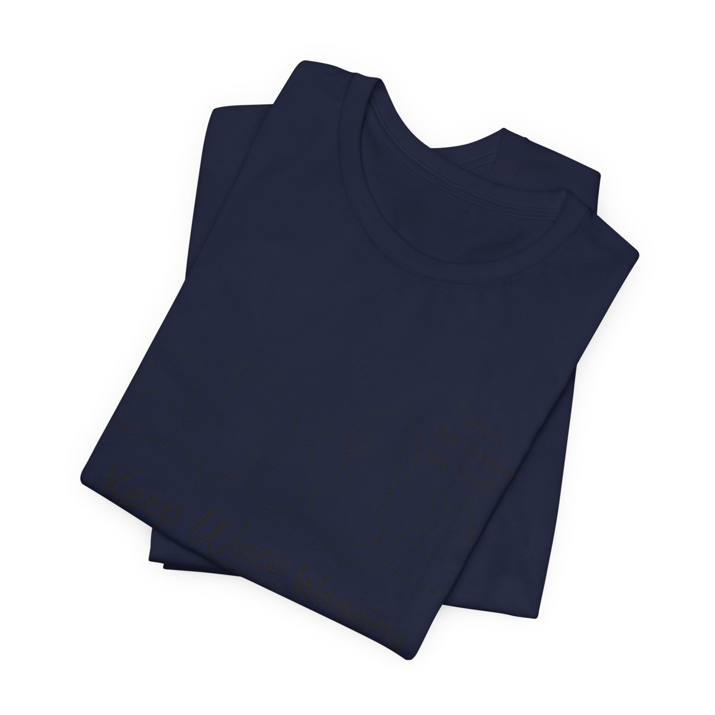 Keep Waco Wagging Dog T‑Shirt — Cute Paw Print Rescue Tee