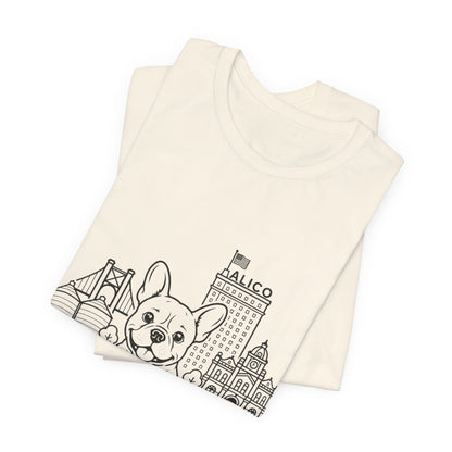Keep Waco Wagging Frenchie Edition — Frenchie and Waco skyline artwork, packaging or scale reference