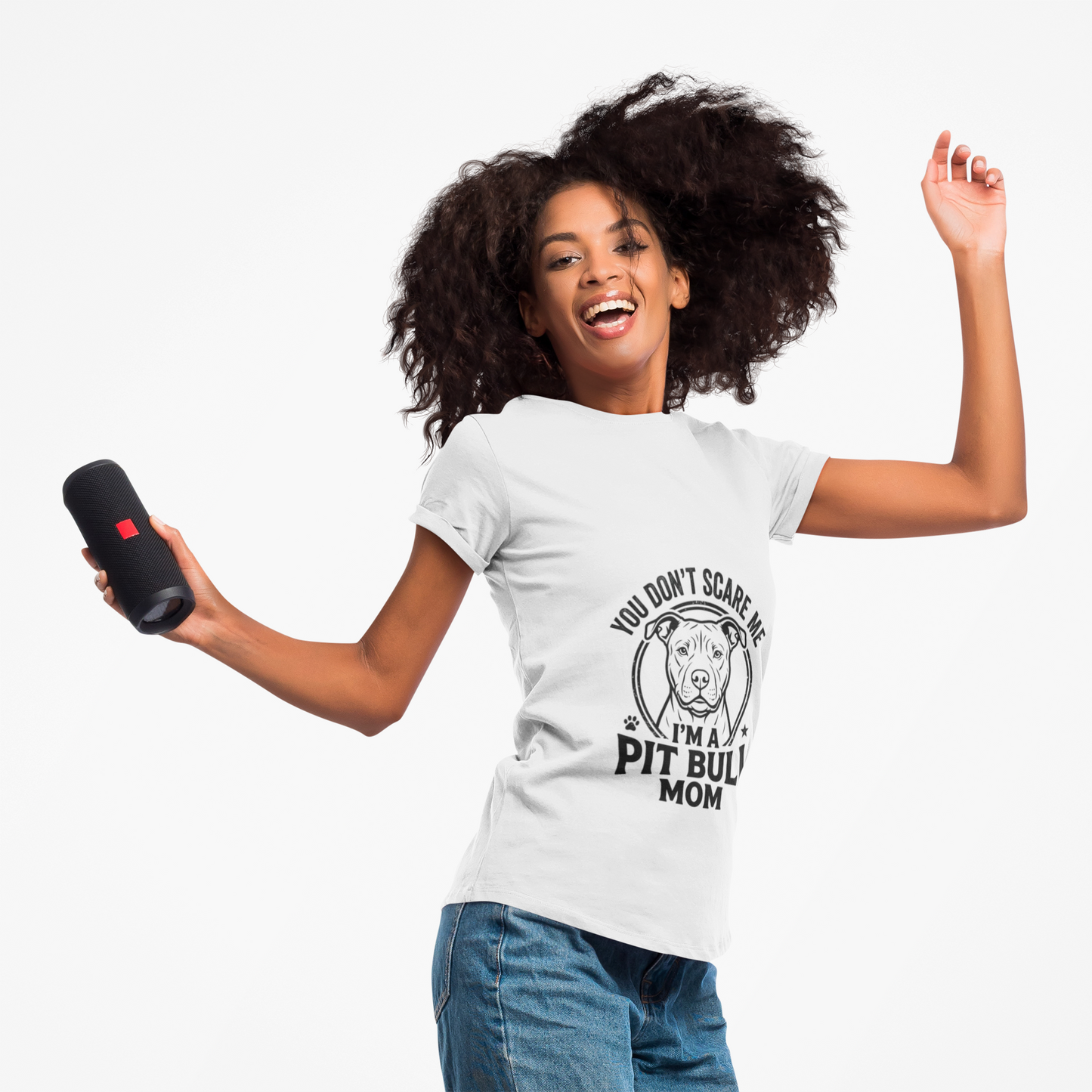 Pit Bull Mom T-Shirt — "You Don’t Scare Me, I’m a Pit Bull Mom"