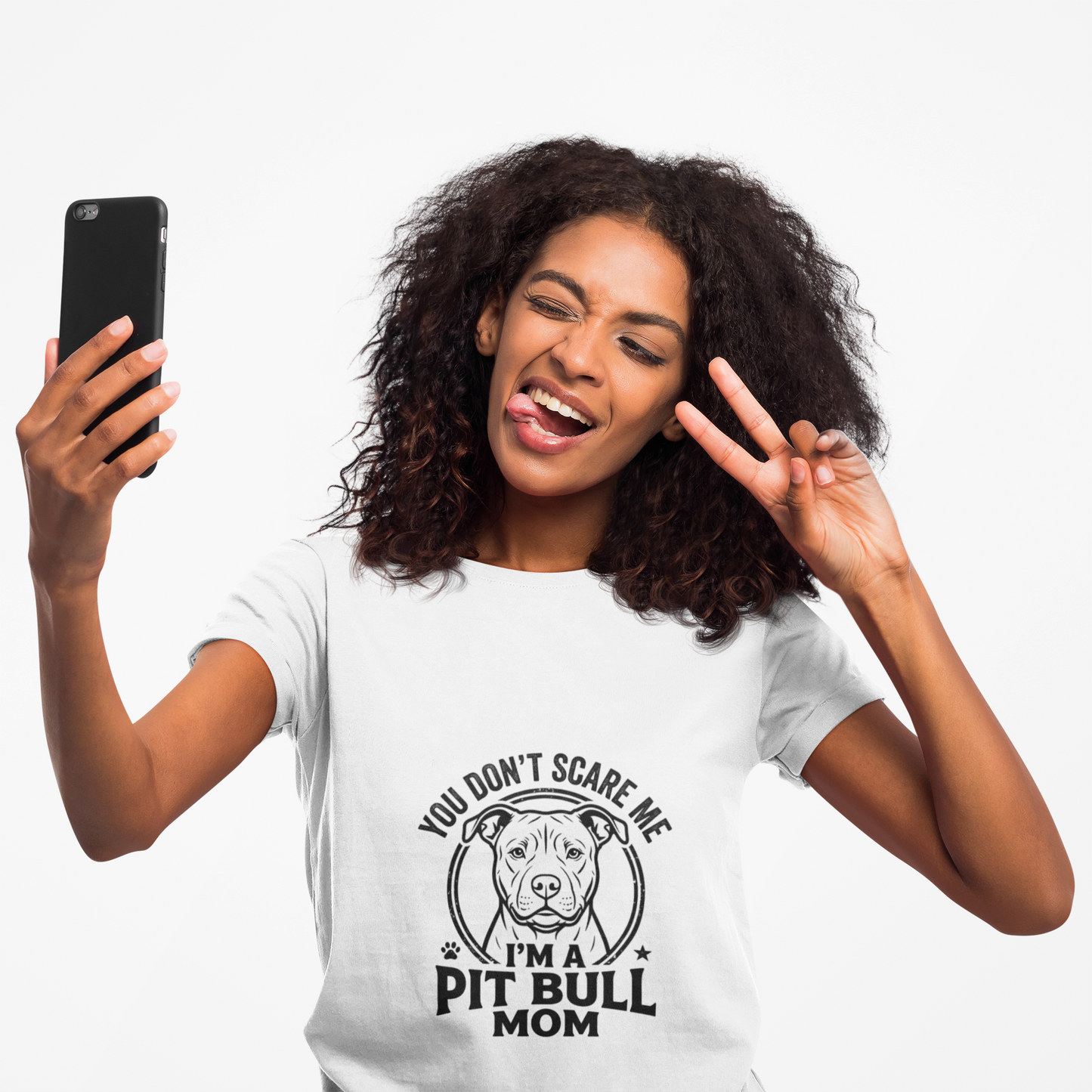 Pit Bull Mom T-Shirt — "You Don’t Scare Me, I’m a Pit Bull Mom"