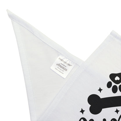 Pet Bandana – "Treats Welcome" Dog Bandana with Bone & Paw G — lifestyle context