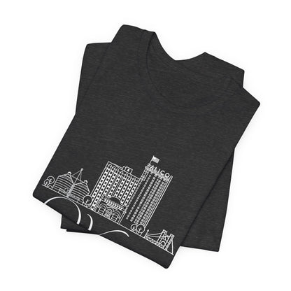 Waco Dog Mom Tee — dog mom Waco skyline artwork, packaging or scale reference