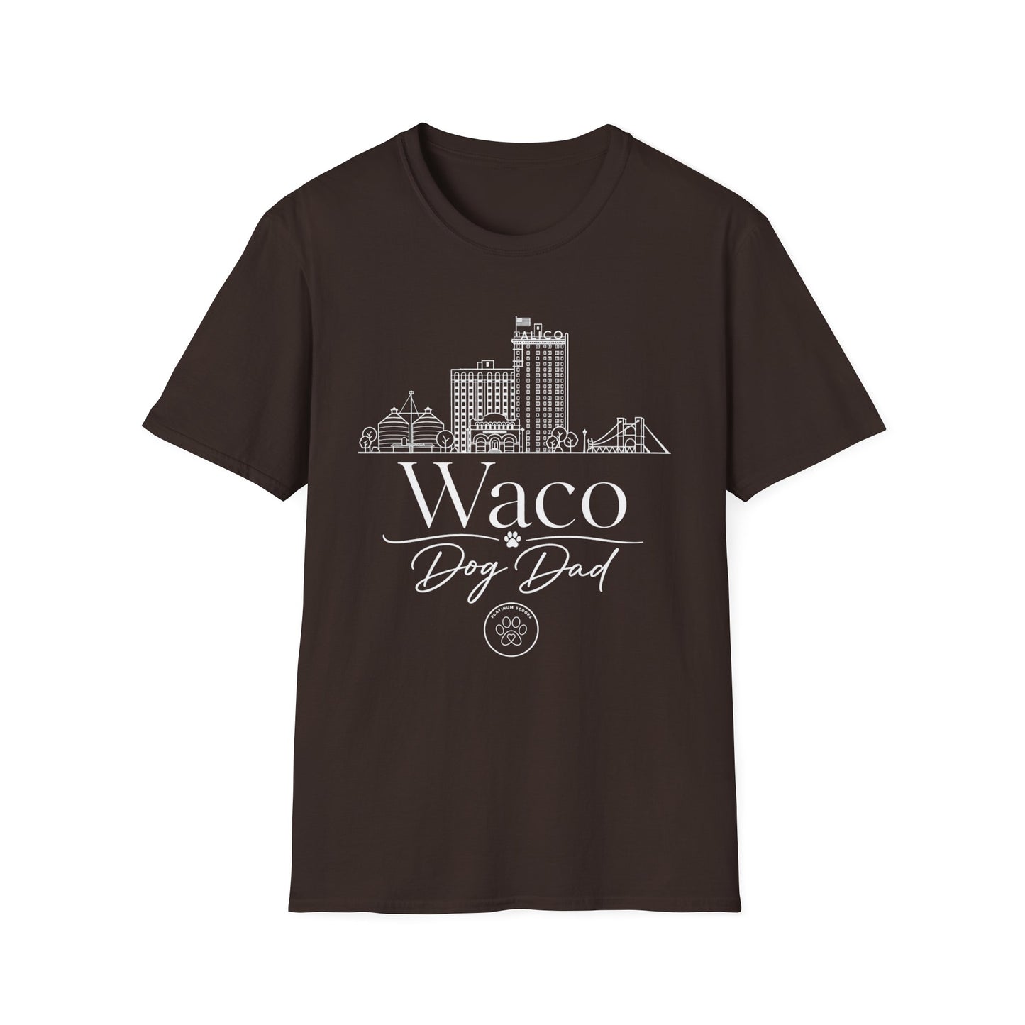 Waco Skyline T-Shirt — 'Waco Dog Dad' Graphic Tee