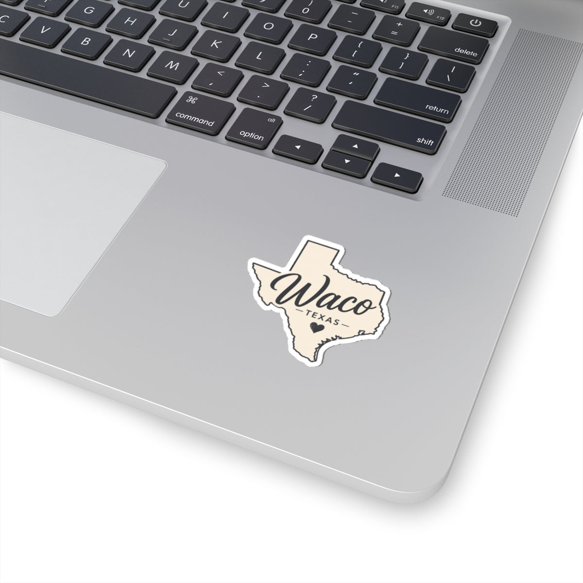 Waco Texas sticker — vinyl sticker, packaging or scale reference