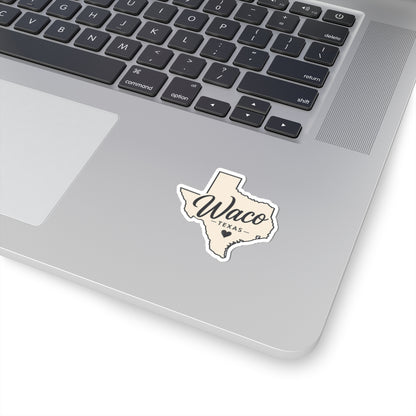 Waco Texas sticker — vinyl sticker, packaging or scale reference