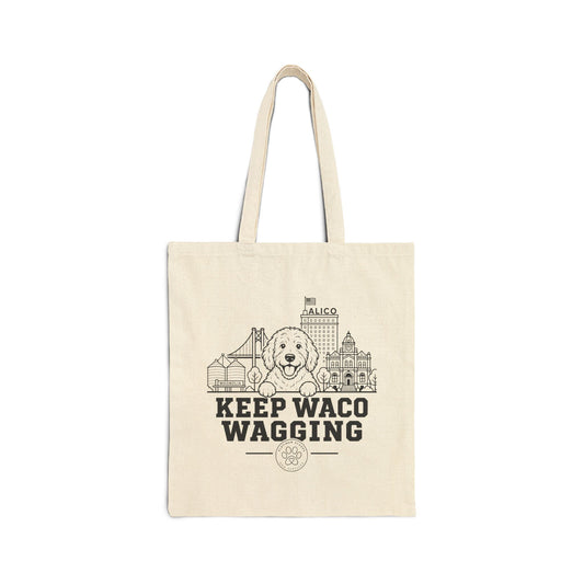 Keep Waco Wagging — Doodle Tote Bag