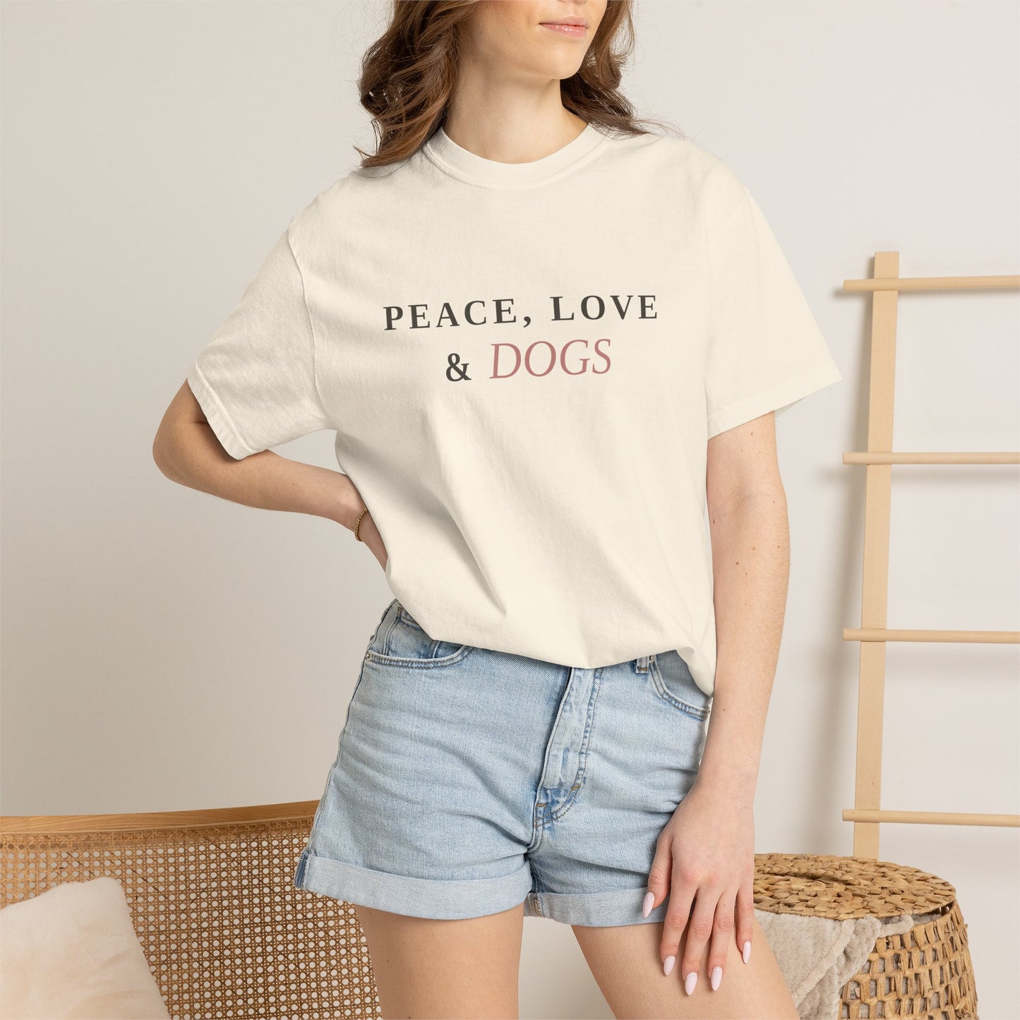 Peace Love & Dogs T-Shirt — Cute Dog Lover Tee