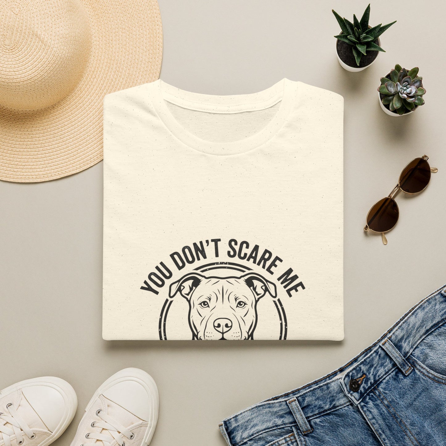 Pit Bull Mom T-Shirt — "You Don’t Scare Me, I’m a Pit Bull Mom"