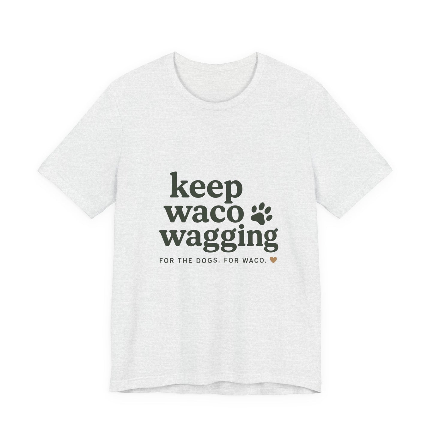 Walks & Treats Waco Streets tee — Waco skyline artwork on Ash tee