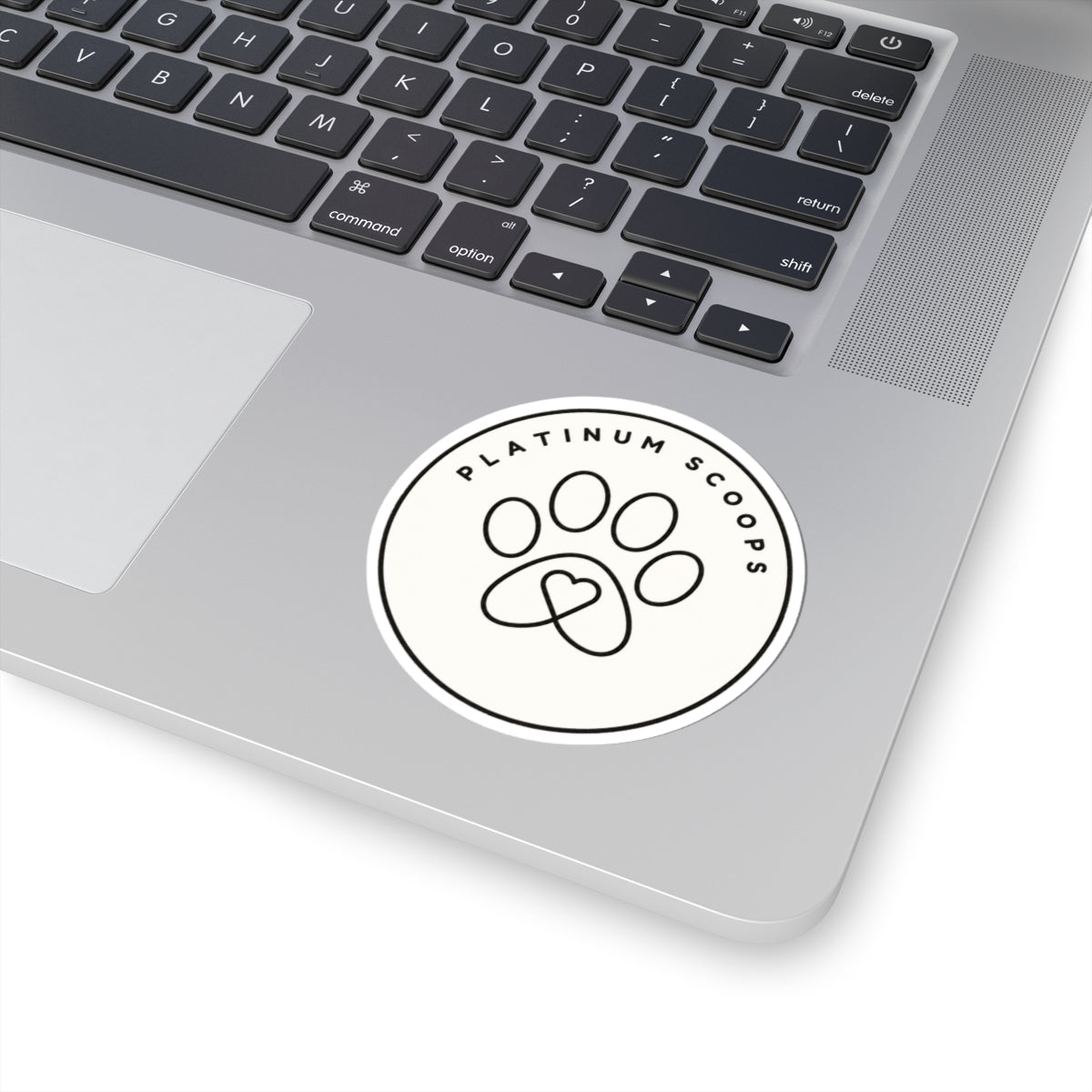 Platinum Scoops Logo Sticker — vinyl sticker, packaging or scale reference