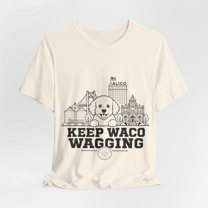 Keep Waco Wagging Maltipoo Edition — Maltipoo and Waco skyline artwork, packaging or scale reference