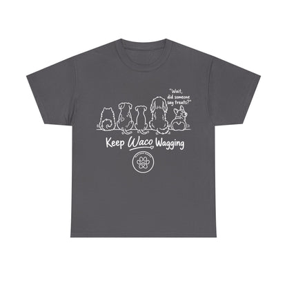 Keep Waco Wagging Dog T-Shirt — Cute Paw Print Graphic Tee