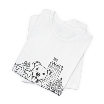 Keep Waco Wagging Pittie Edition — Pittie and Waco skyline artwork, packaging or scale reference