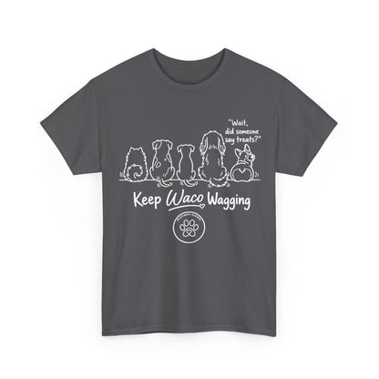 Keep Waco Wagging Dog T-Shirt — Cute Paw Print Graphic Tee