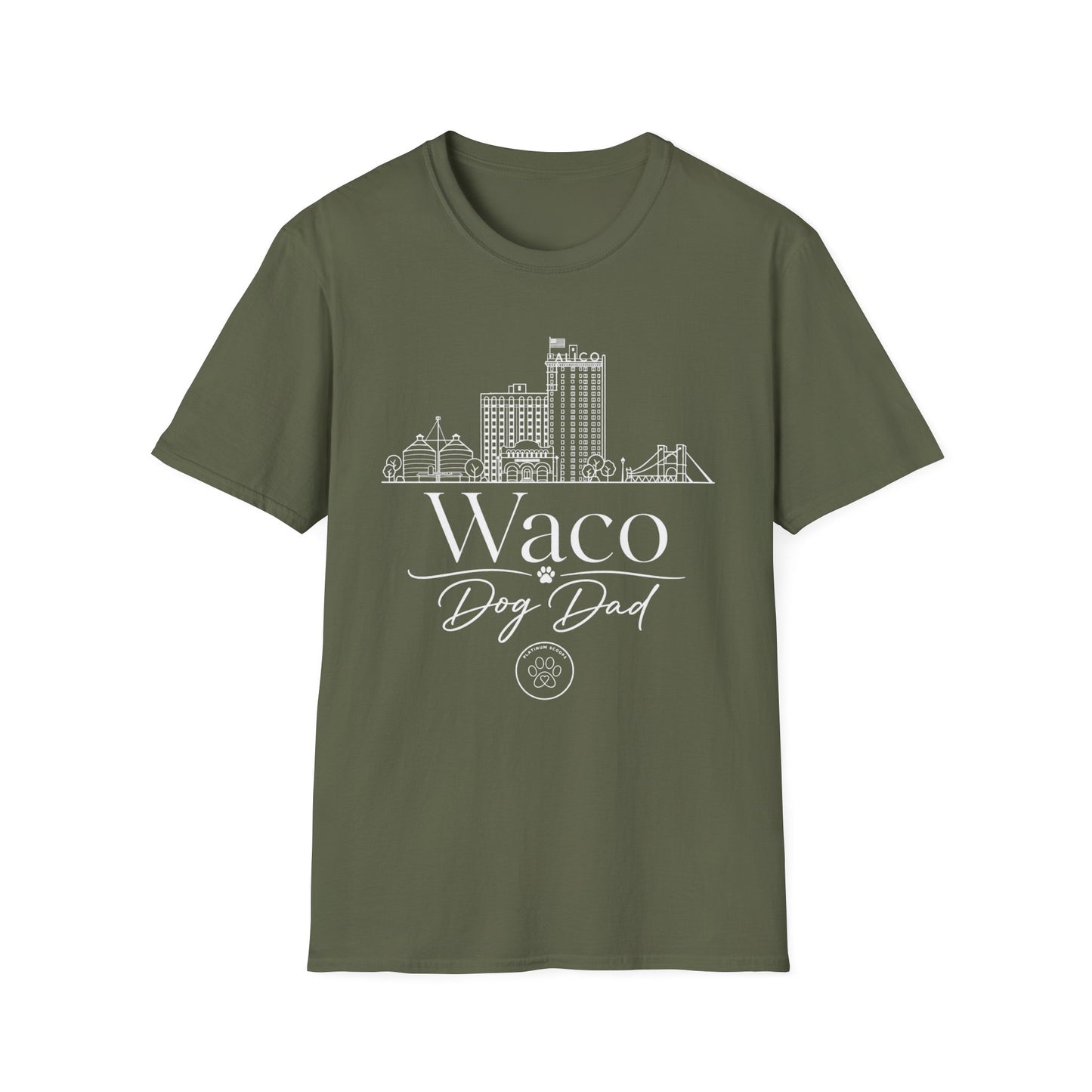 Waco Skyline T-Shirt — 'Waco Dog Dad' Graphic Tee