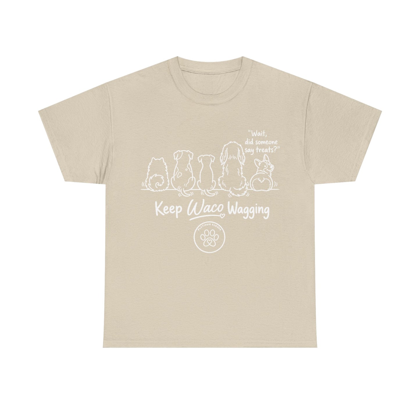 Keep Waco Wagging Dog T-Shirt — Cute Paw Print Graphic Tee