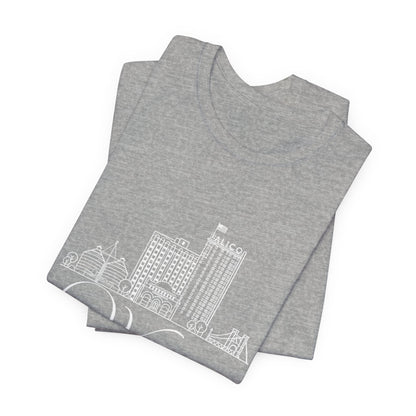 Waco Dog Mom Tee — dog mom Waco skyline artwork, packaging or scale reference