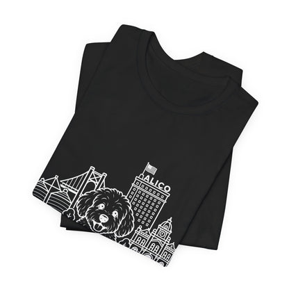 Keep Waco Wagging Maltipoo Edition — Maltipoo and Waco skyline artwork, packaging or scale reference