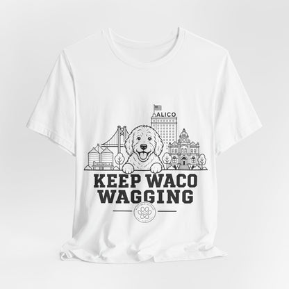 Keep Waco Wagging Doodle Edition — Doodle and Waco skyline artwork, packaging or scale reference