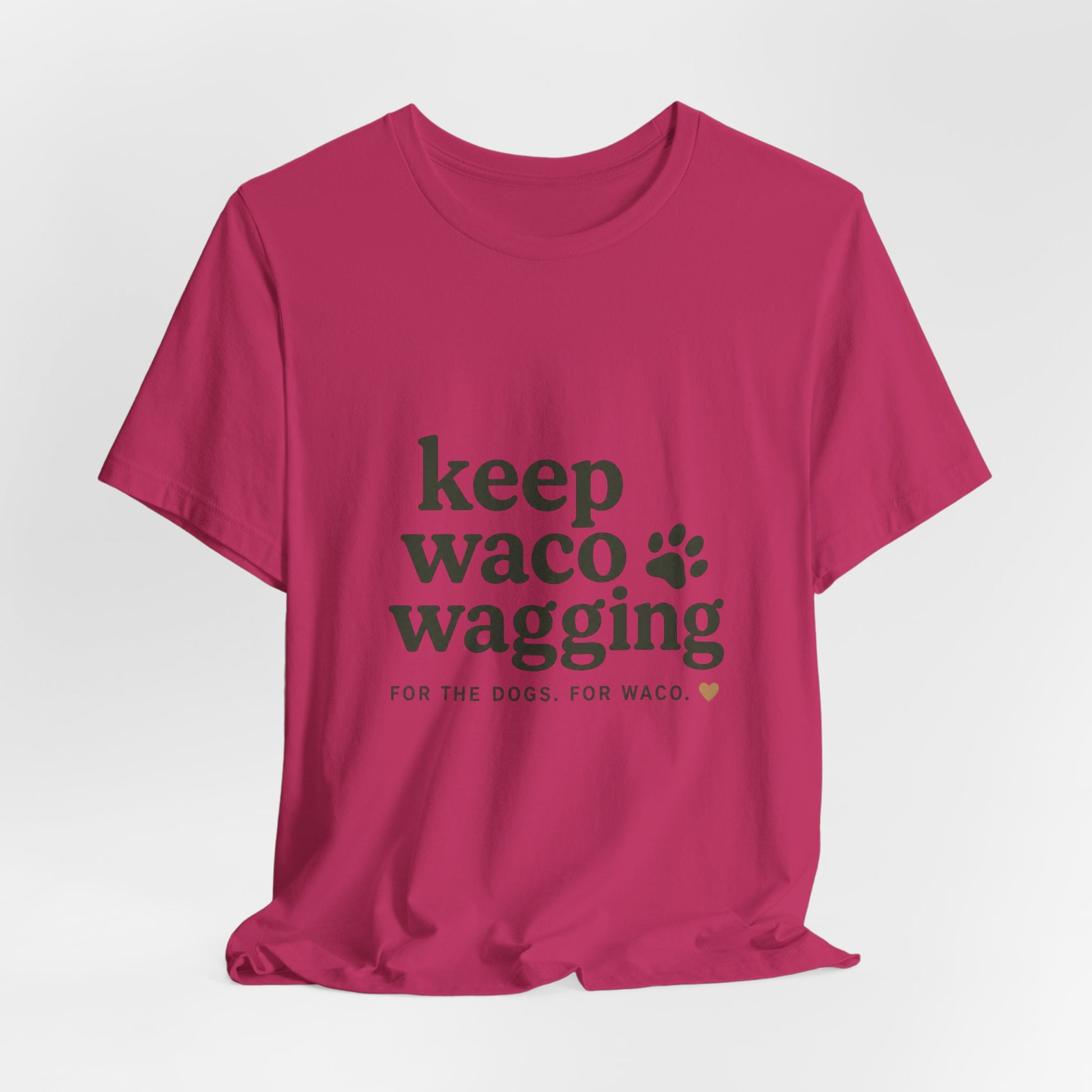 Walks & Treats Waco Streets tee — Waco skyline artwork, packaging or scale reference