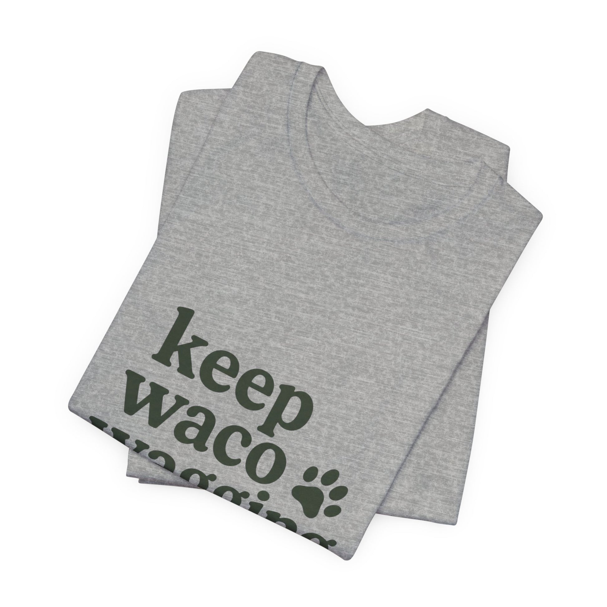 Walks & Treats Waco Streets tee — Waco skyline artwork, packaging or scale reference