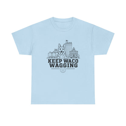 Keep Waco Wagging T-Shirt — Waco Landmark Dog Tee
