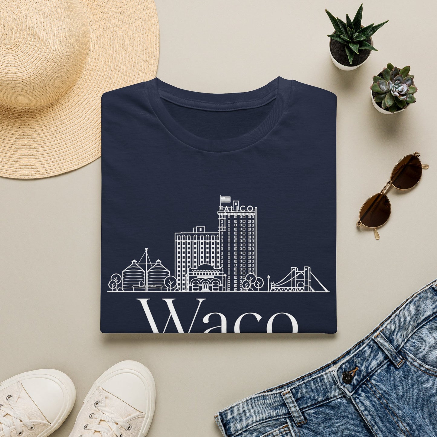 Waco Skyline T-Shirt — 'Waco Dog Dad' Graphic Tee