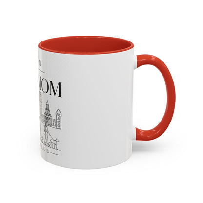 Waco Dog Mom Social Club mug — Waco skyline mug, packaging or scale reference