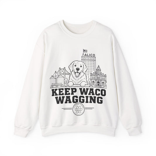 Keep Waco Wagging — Golden Retriever Crewneck