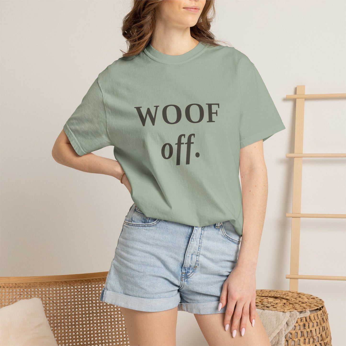 "WOOF off." Graphic T-Shirt — Minimal Dog Lover Tee