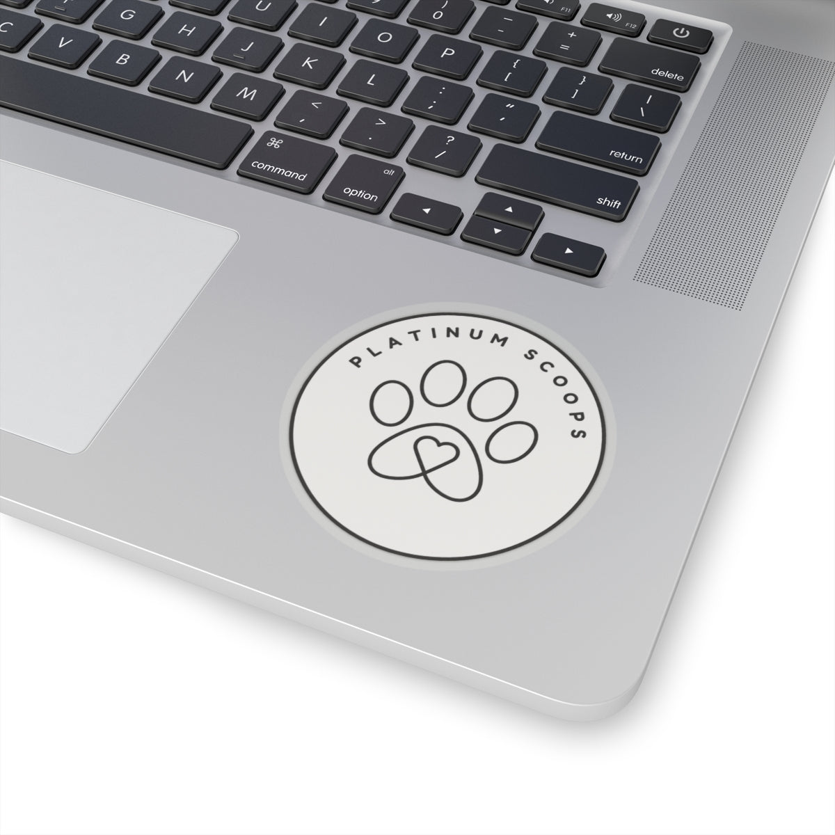 Platinum Scoops Logo Sticker — vinyl sticker, packaging or scale reference