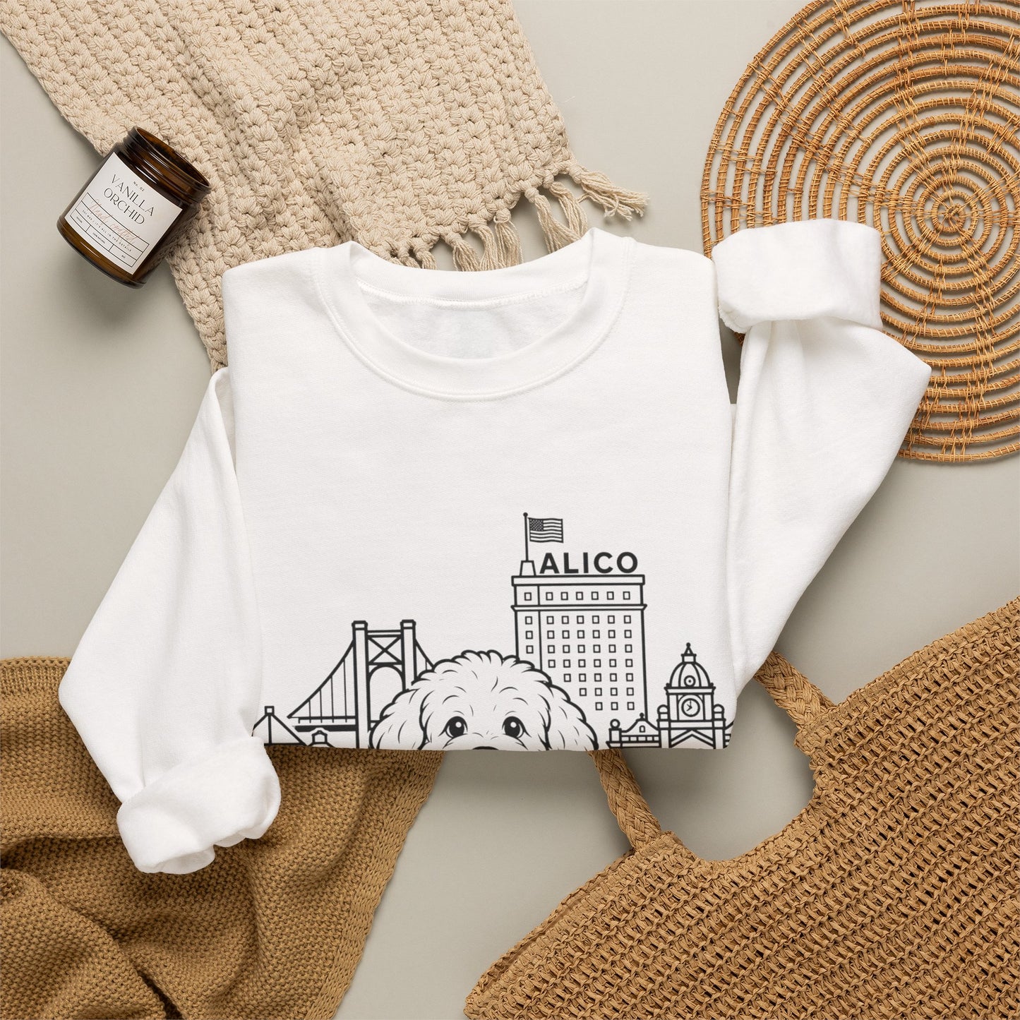 Keep Waco Wagging — Maltipoo Crewneck
