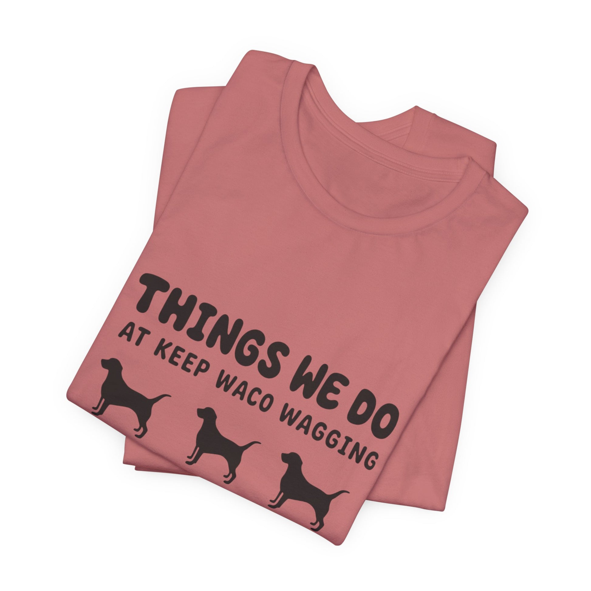 Dog Rescue Volunteer T-Shirt — Waco skyline artwork, packaging or scale reference