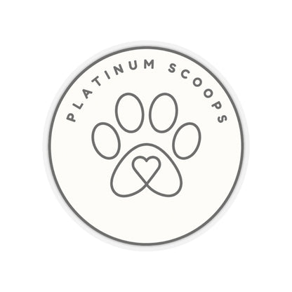 Platinum Scoops Logo Sticker — vinyl sticker, detail view