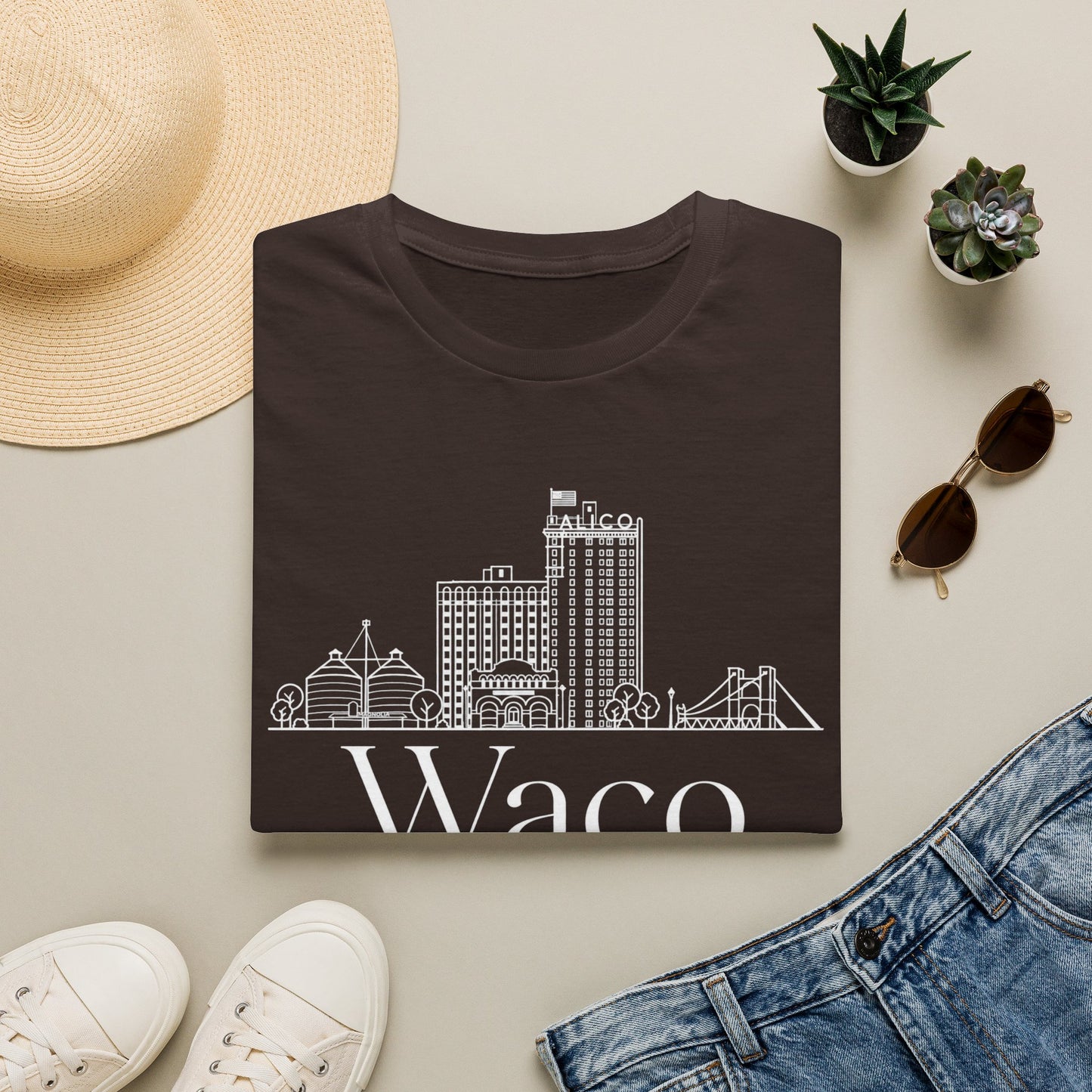 Waco Skyline T-Shirt — 'Waco Dog Dad' Graphic Tee