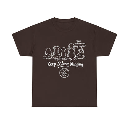 Keep Waco Wagging Dog T-Shirt — Cute Paw Print Graphic Tee