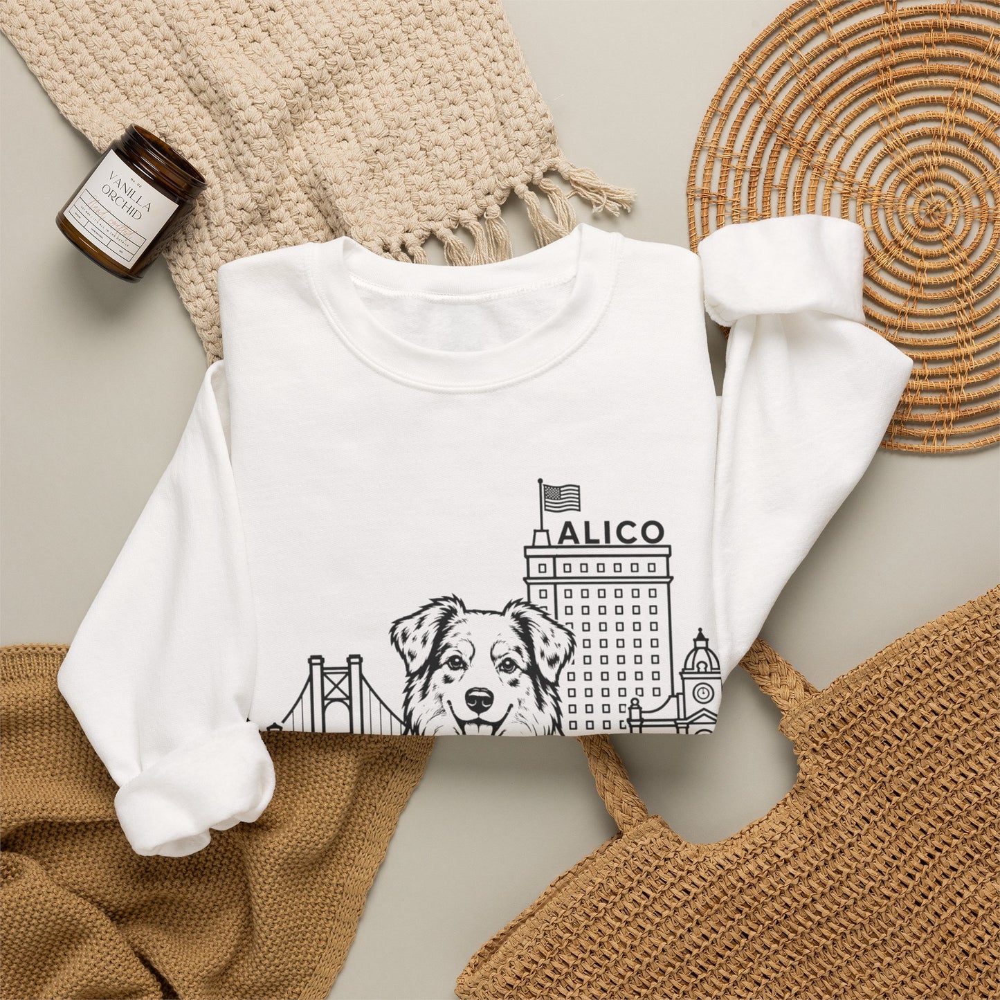 Keep Waco Wagging — Australian Shepherd Crewneck