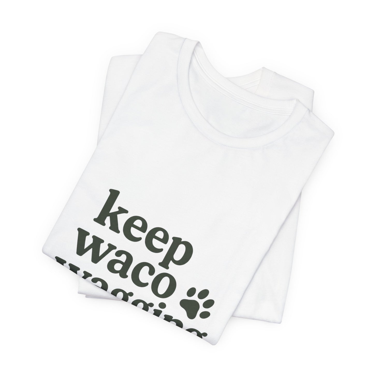 Walks & Treats Waco Streets tee — Waco skyline artwork, packaging or scale reference