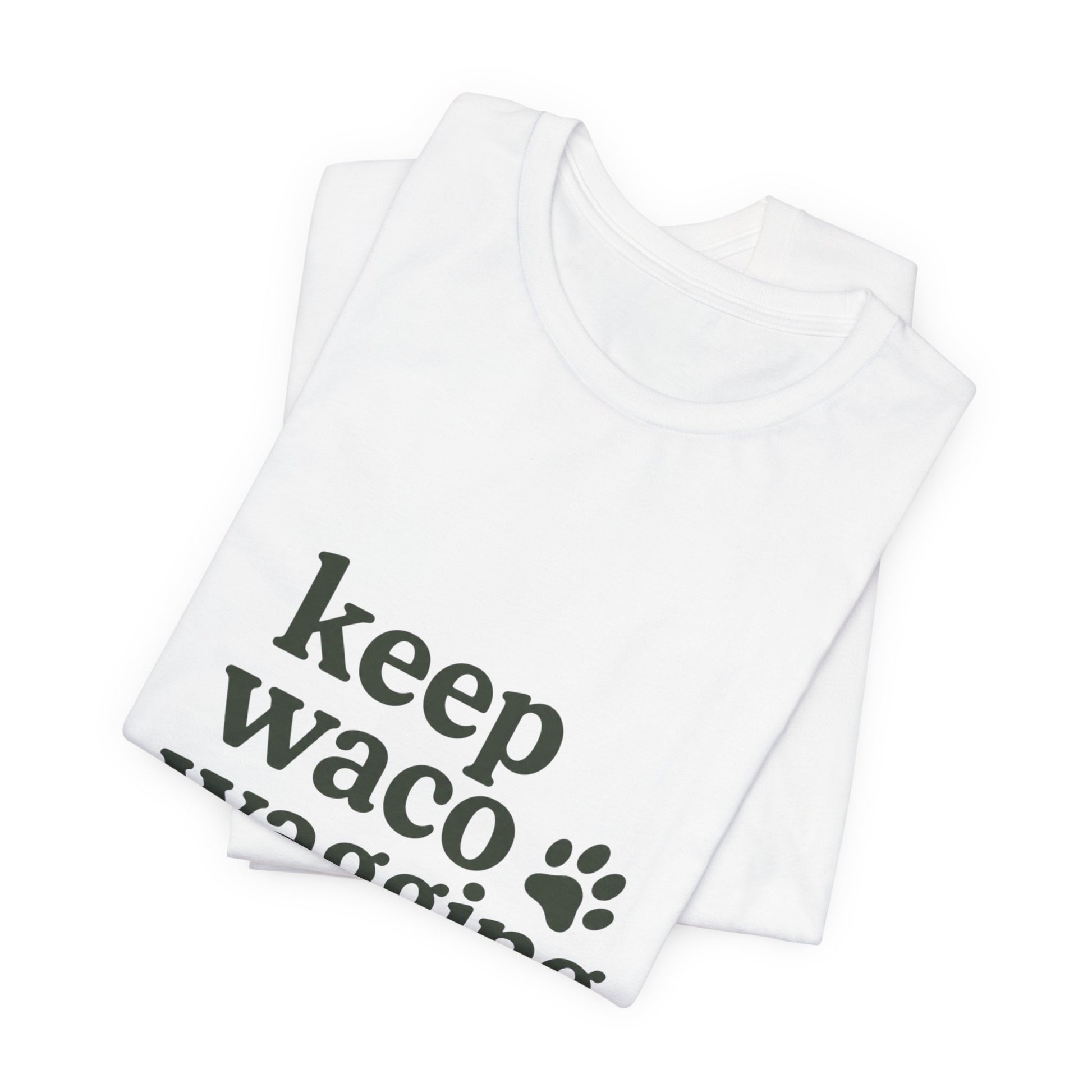 Walks & Treats Waco Streets tee — Waco skyline artwork, packaging or scale reference
