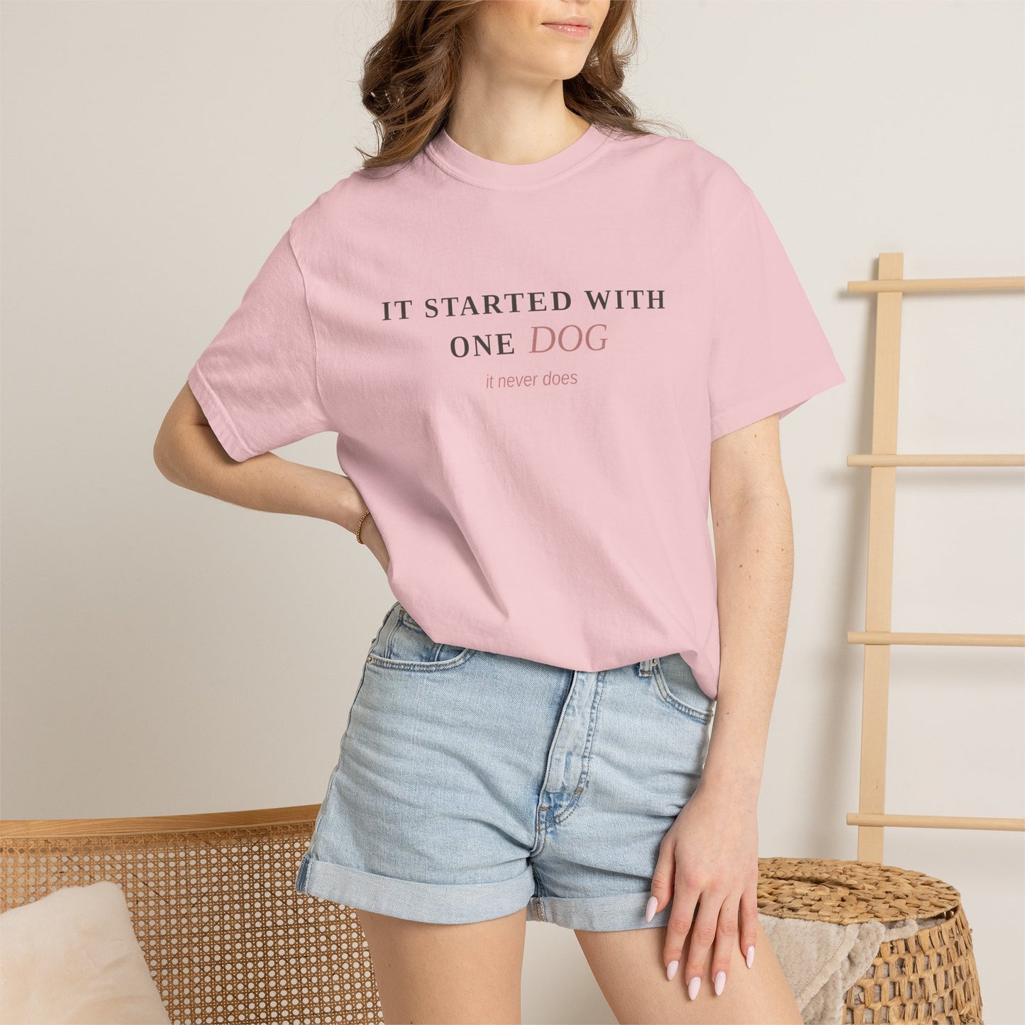 "It Started With One Dog" T-Shirt — Funny Multi-Dog Lover Tee