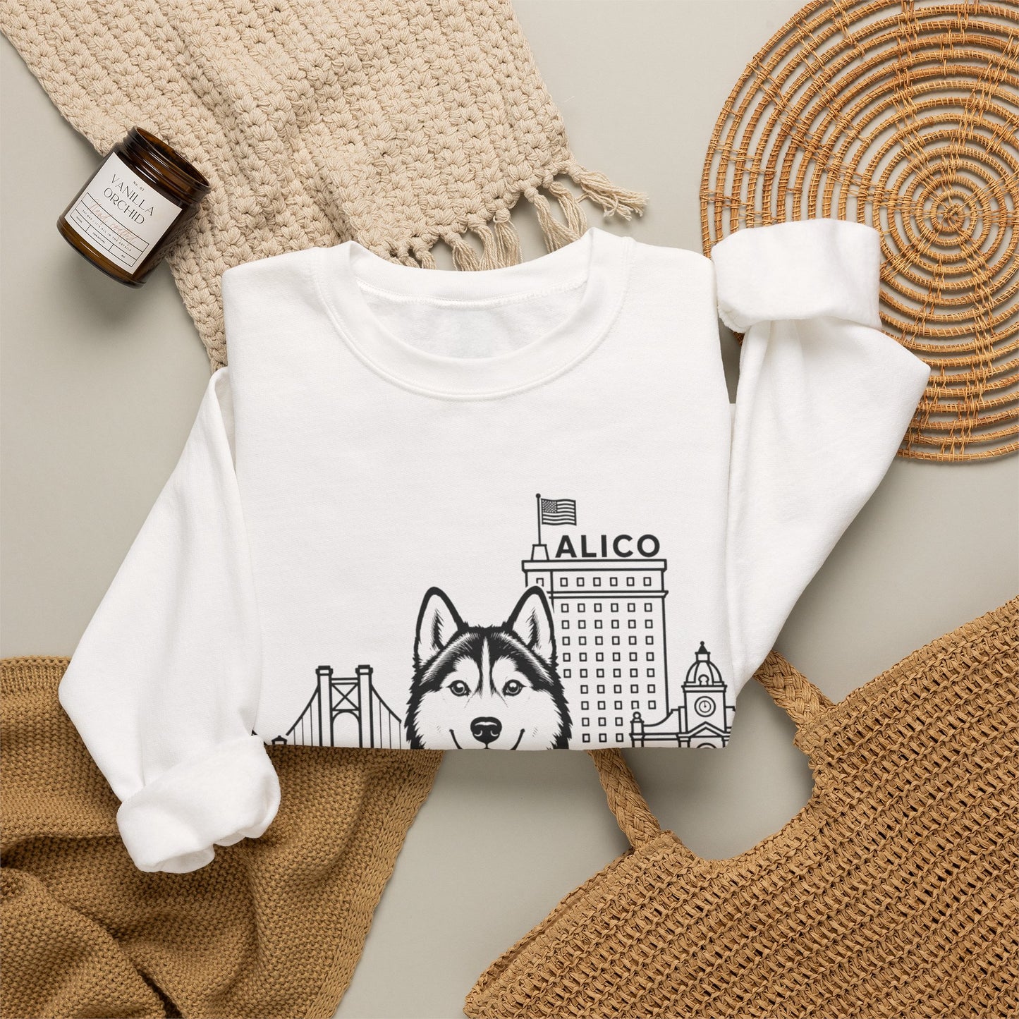 Keep Waco Wagging — Siberian Husky Crewneck