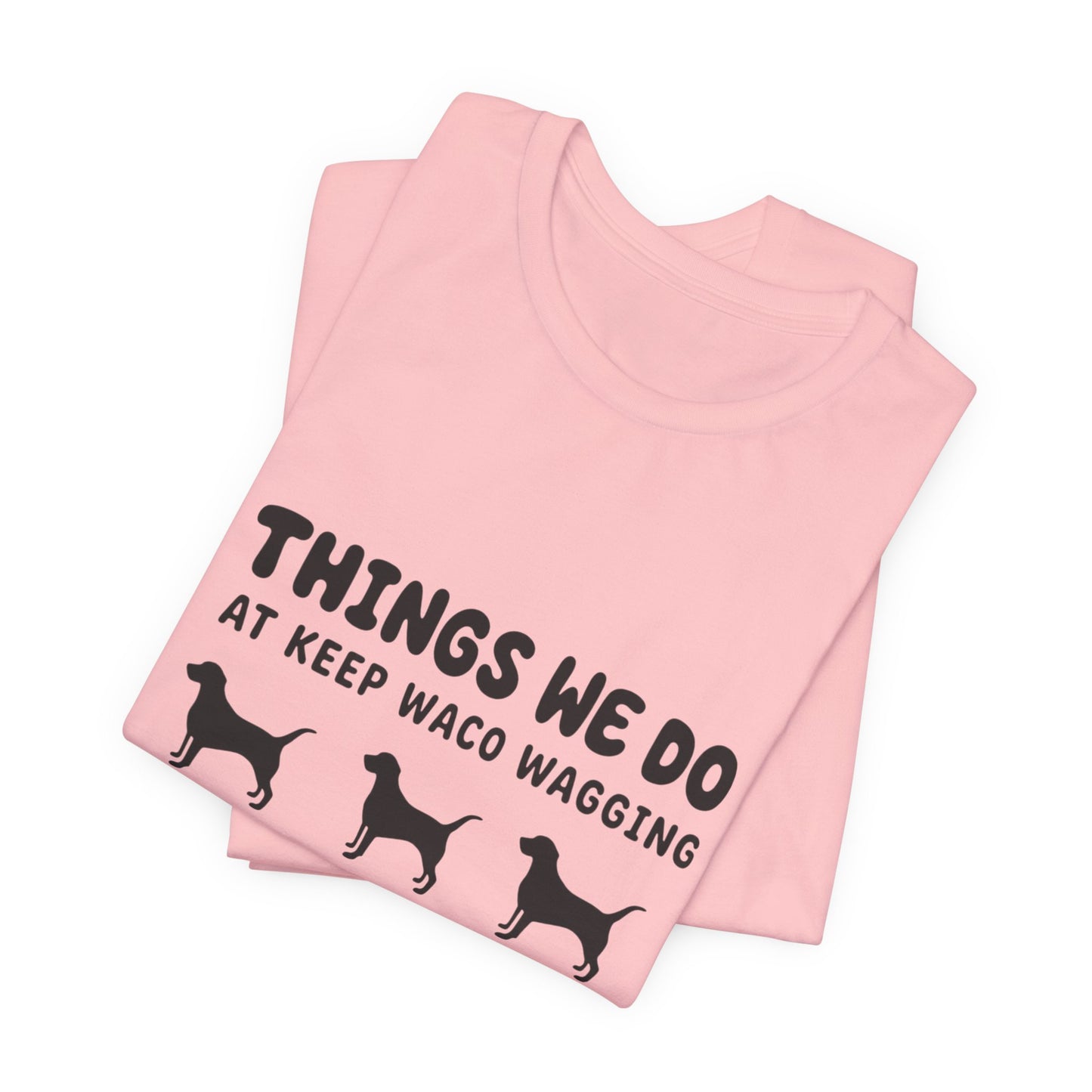 Dog Rescue Volunteer T-Shirt — Waco skyline artwork, packaging or scale reference