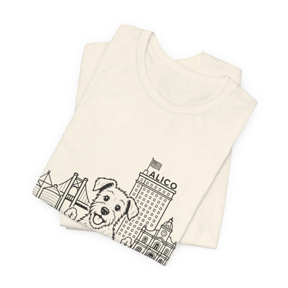 Keep Waco Wagging — Rescue Mutt and Waco skyline artwork, packaging or scale reference