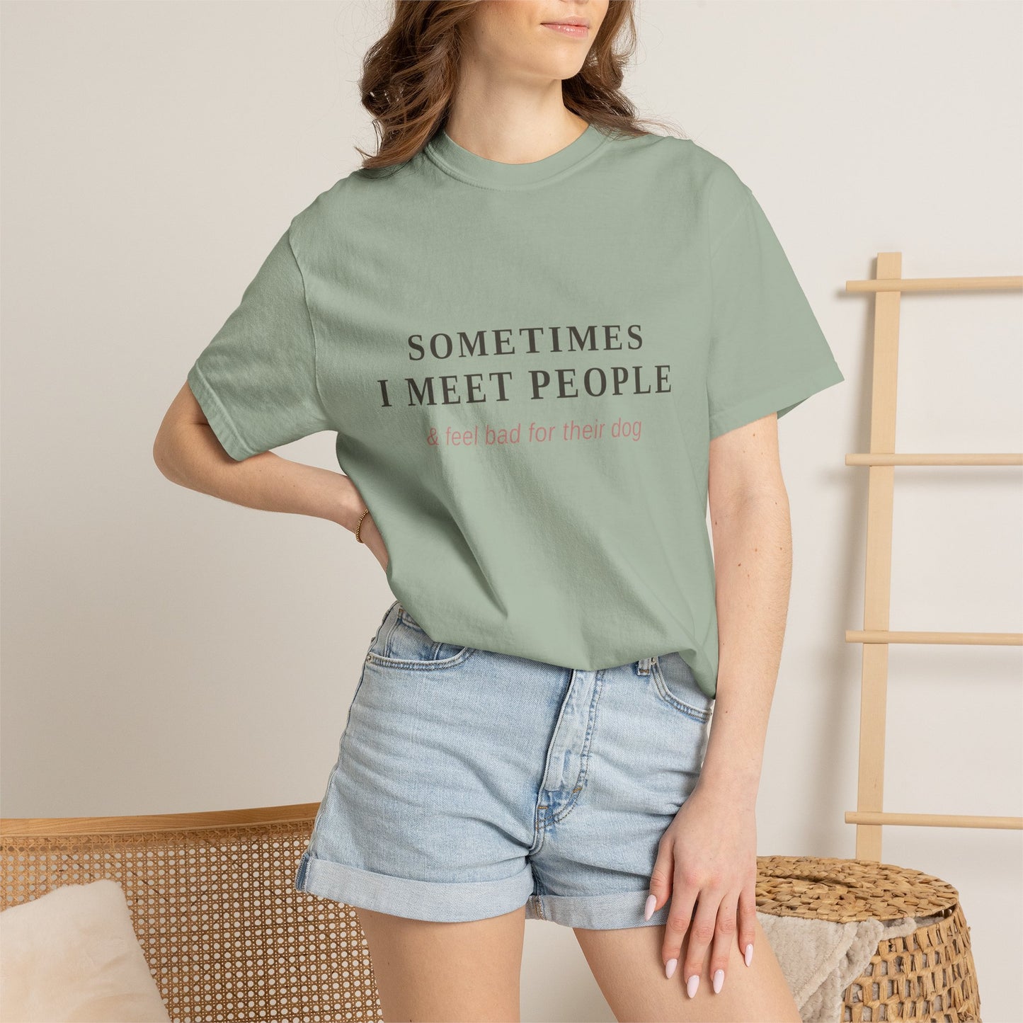 "Sometimes I Meet People & Feel Bad For Their Dog" T-Shirt — Funny Dog Lover Tee