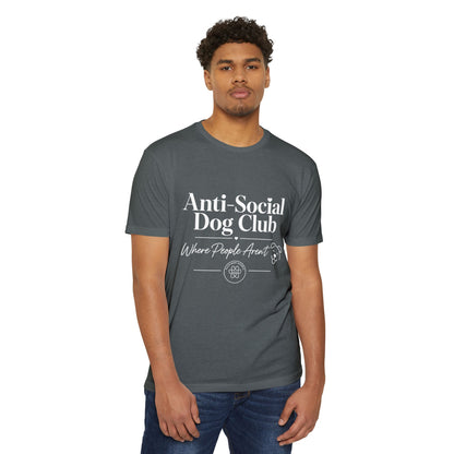 Anti-Social Dog Club T-Shirt — "Where People Aren't" Pet Lover Tee