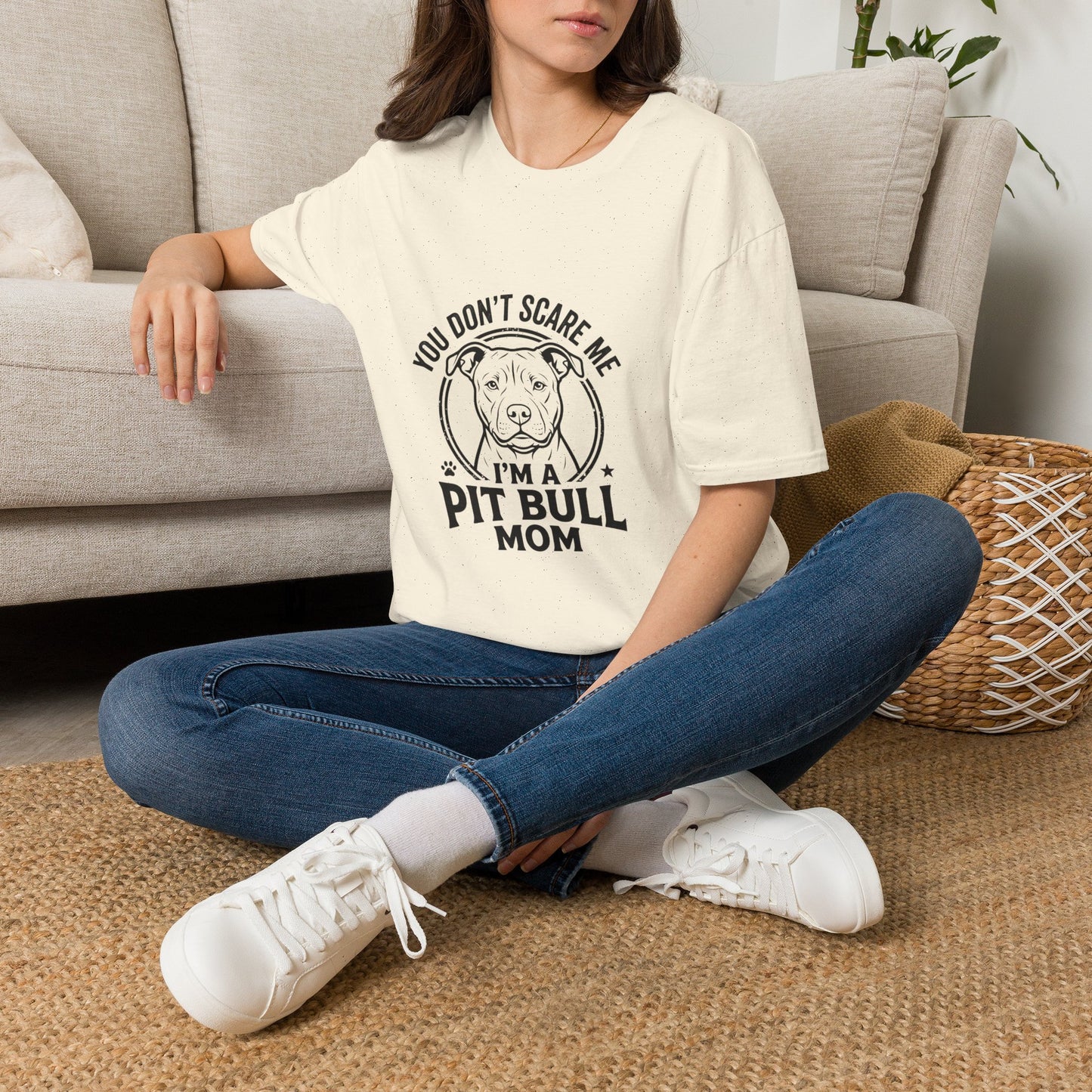 Pit Bull Mom T-Shirt — "You Don’t Scare Me, I’m a Pit Bull Mom"